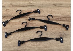 Вішалка прищіпка для білизни на 25см (чорна) №2